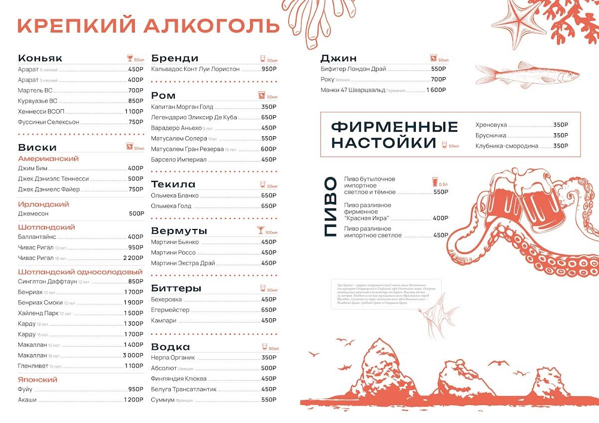 Красная Икра меню