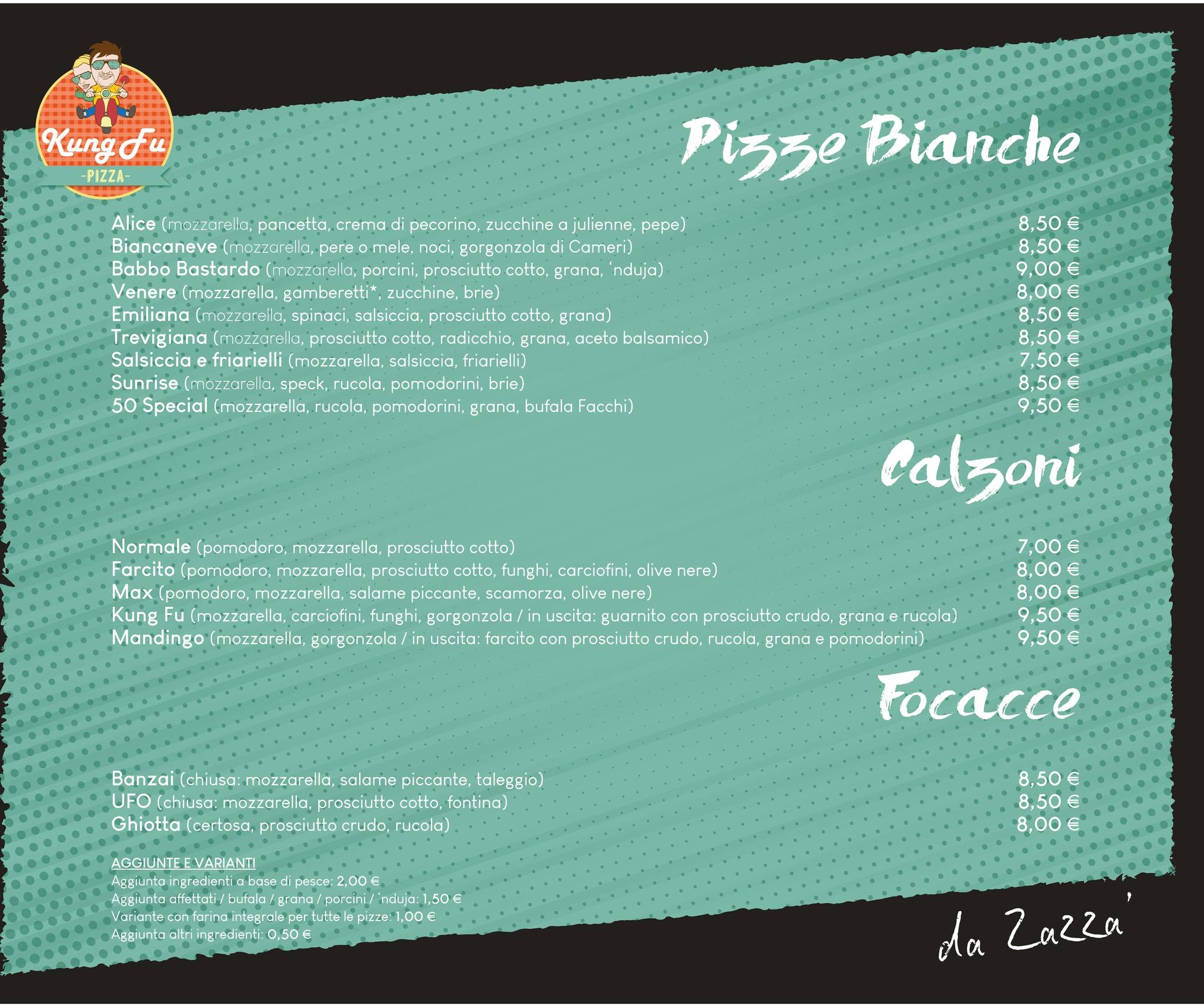 Kung Fu Pizza da zazzà меню