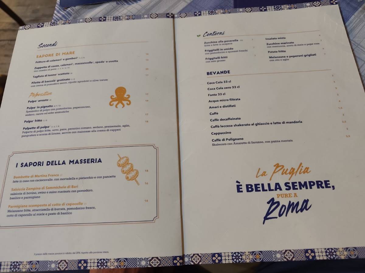 L’Apulia - Osteria Pugliese меню