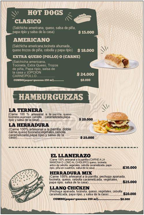 LLANO PIZZA меню