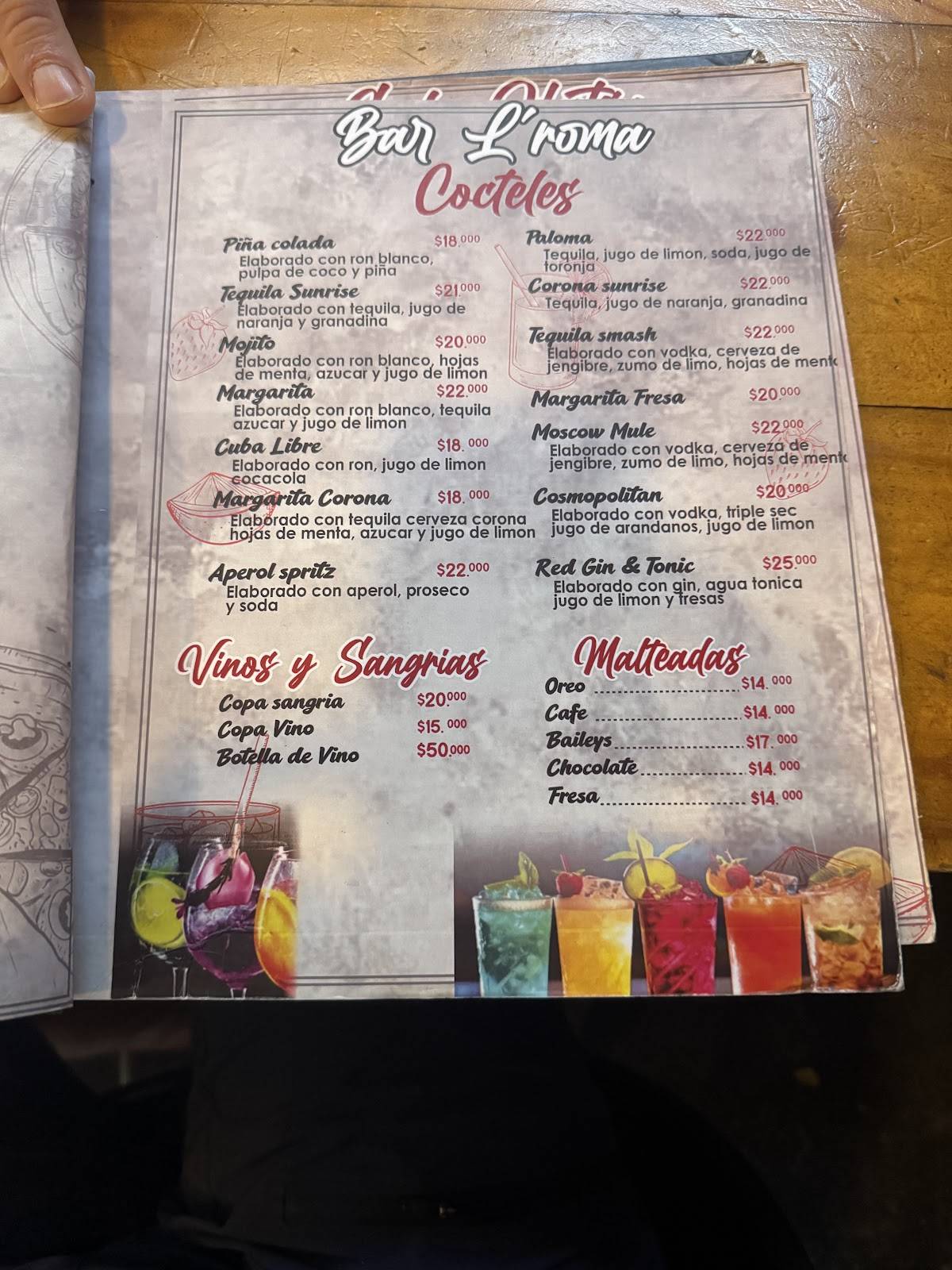 L'Roma меню
