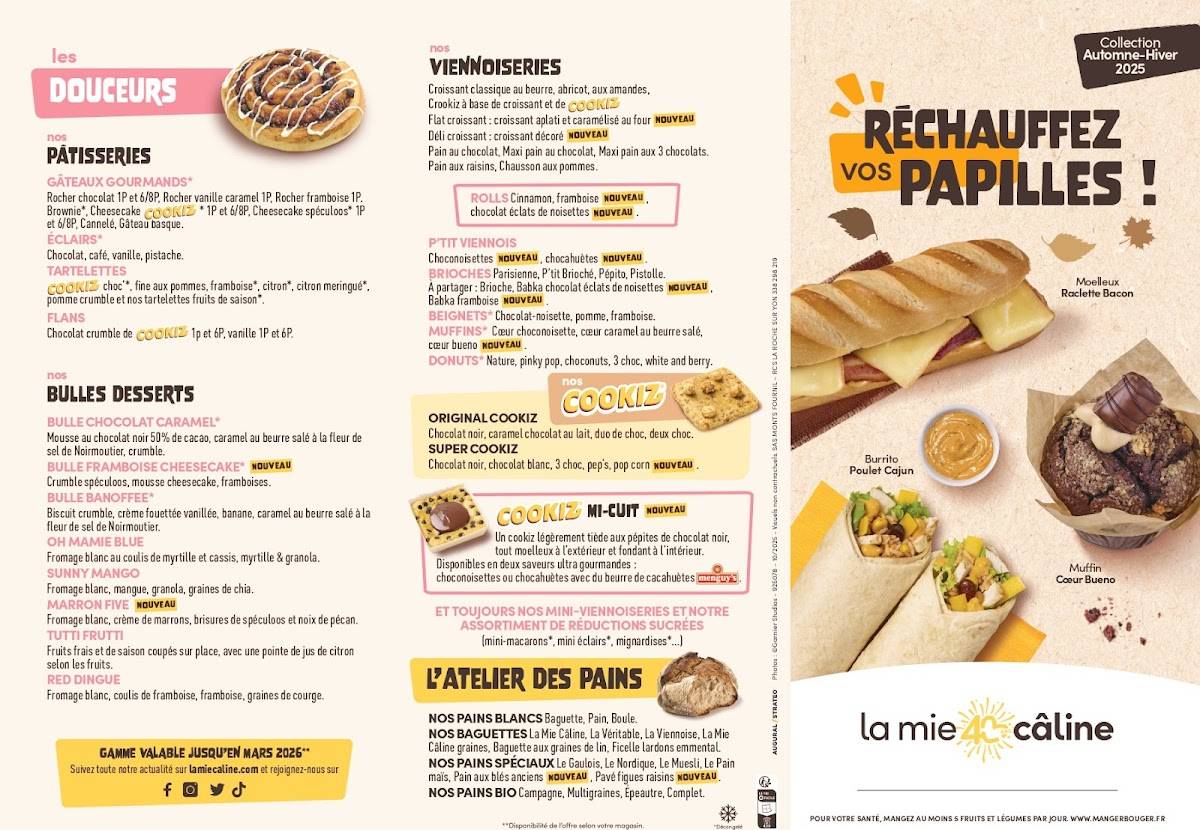 La Mie Câline меню