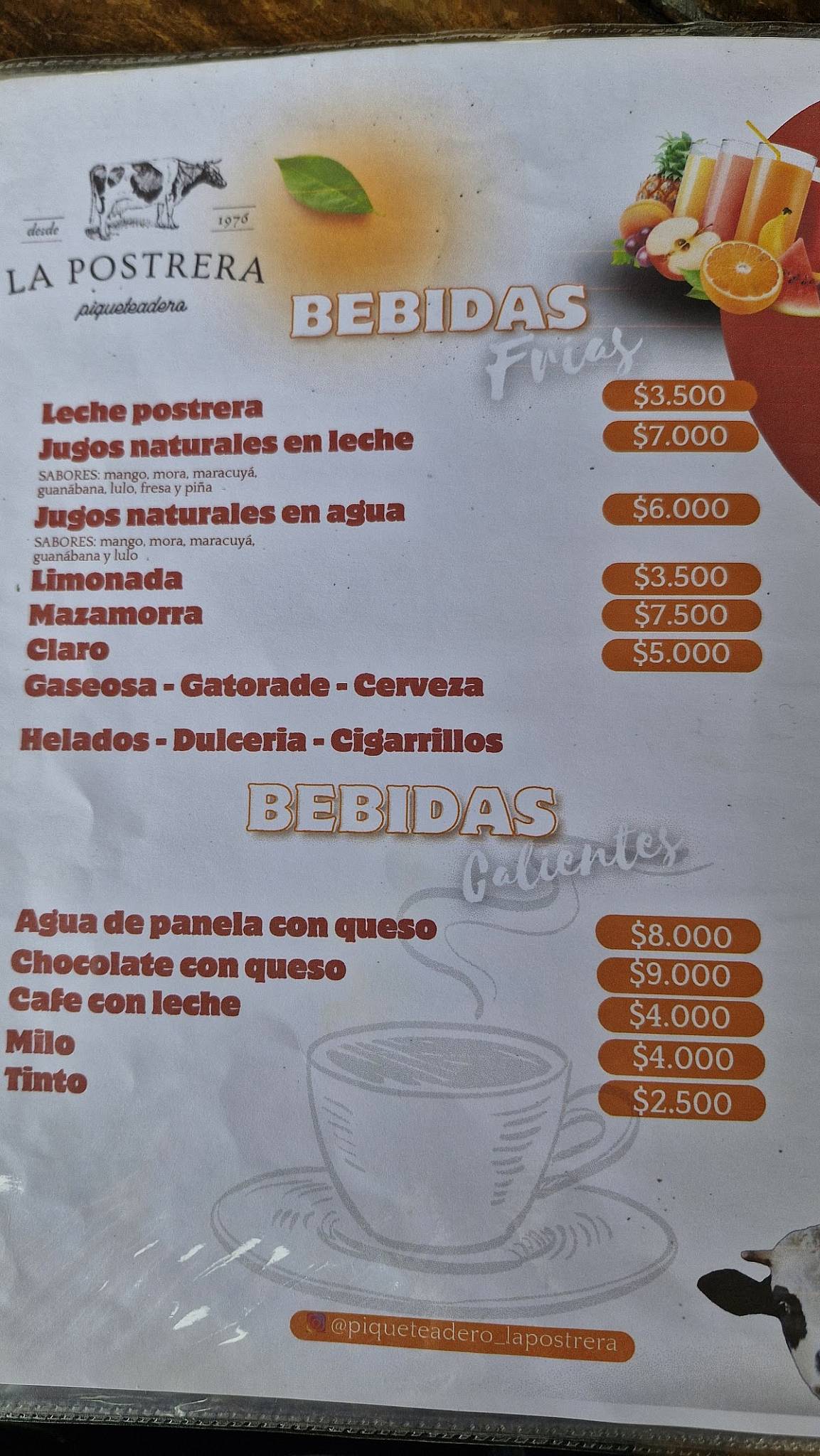 La Postrera меню