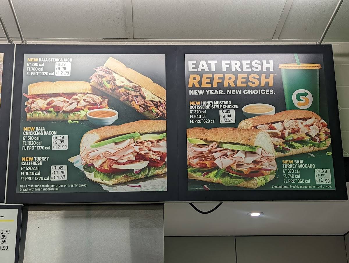 Subway меню