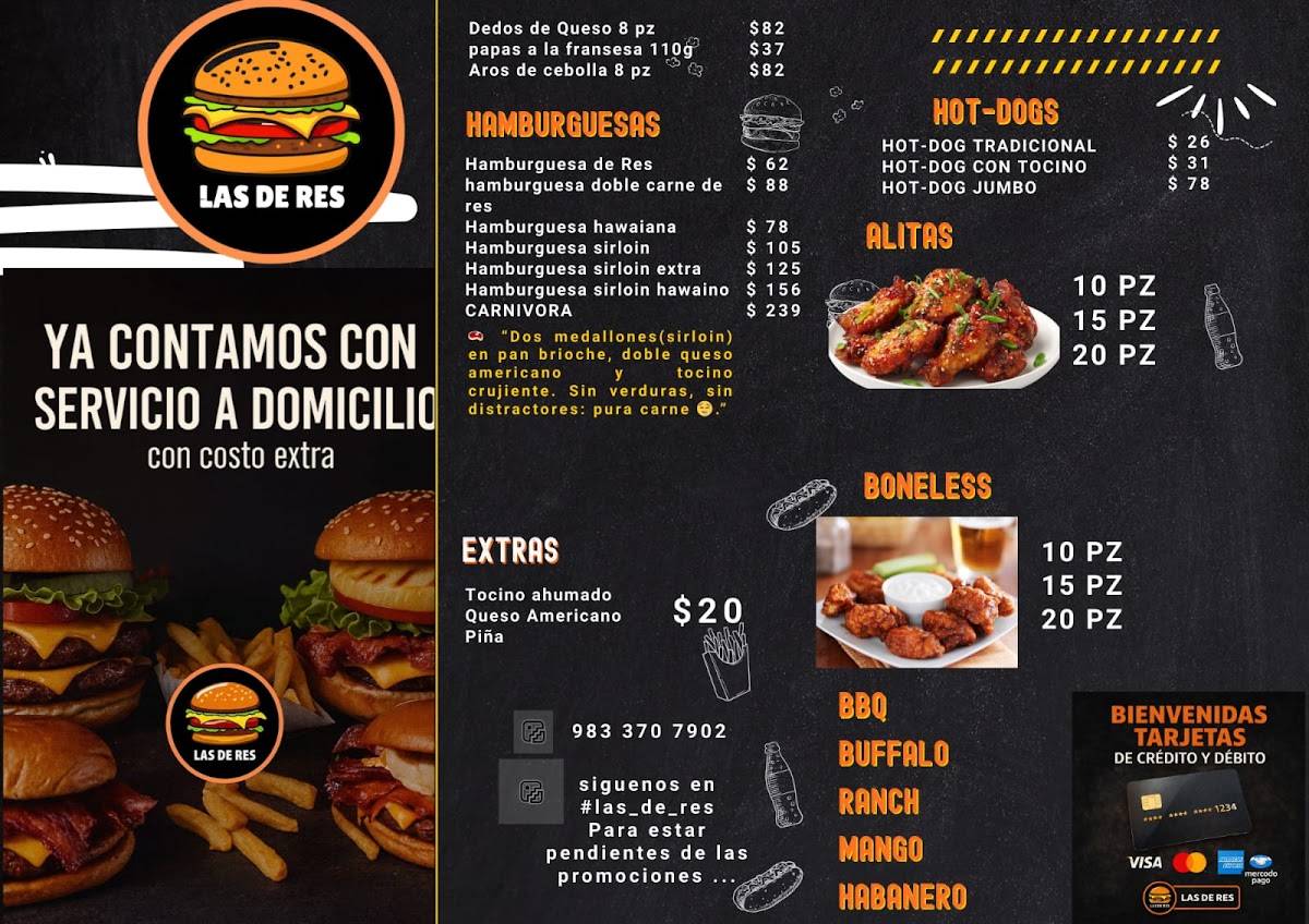 Las de res меню