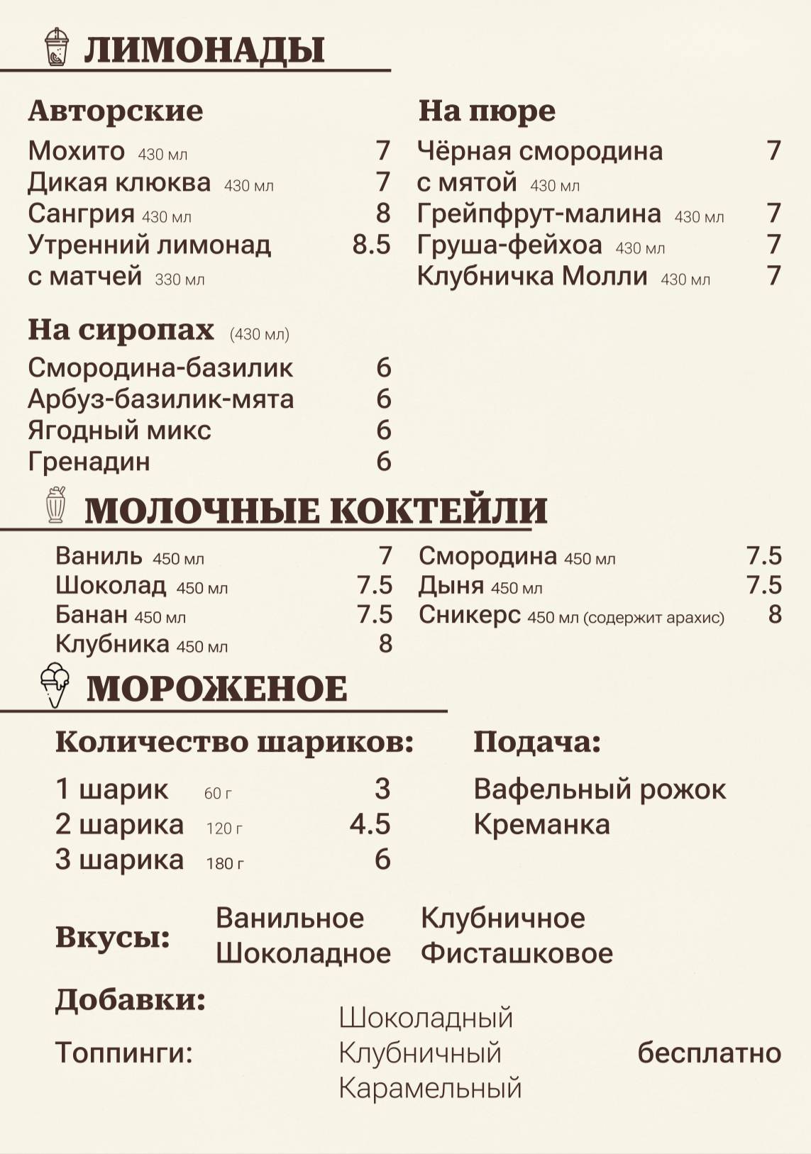 ЛАСКАВА КОФЕ меню