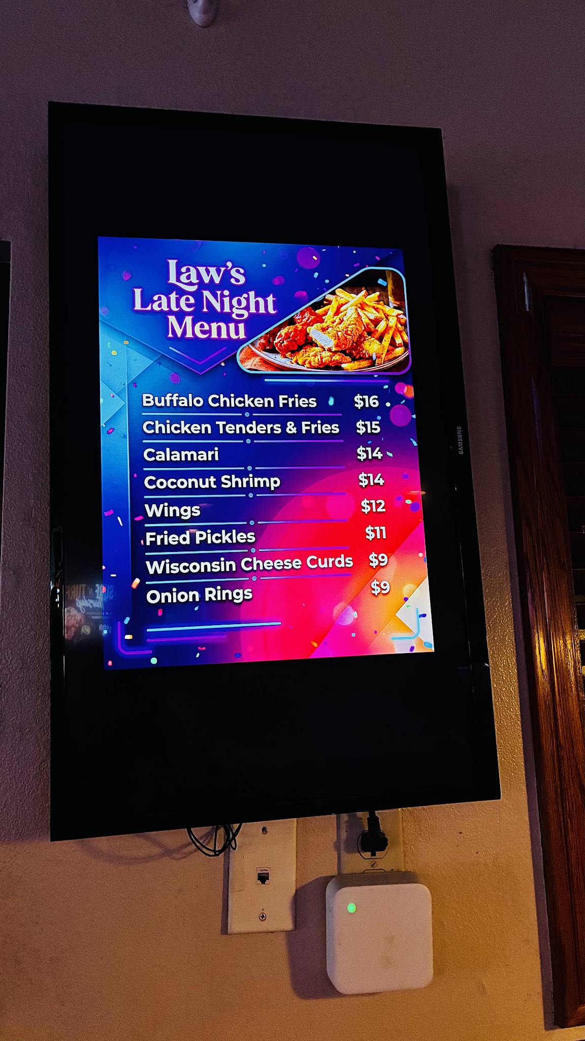 Law's Restaurant меню