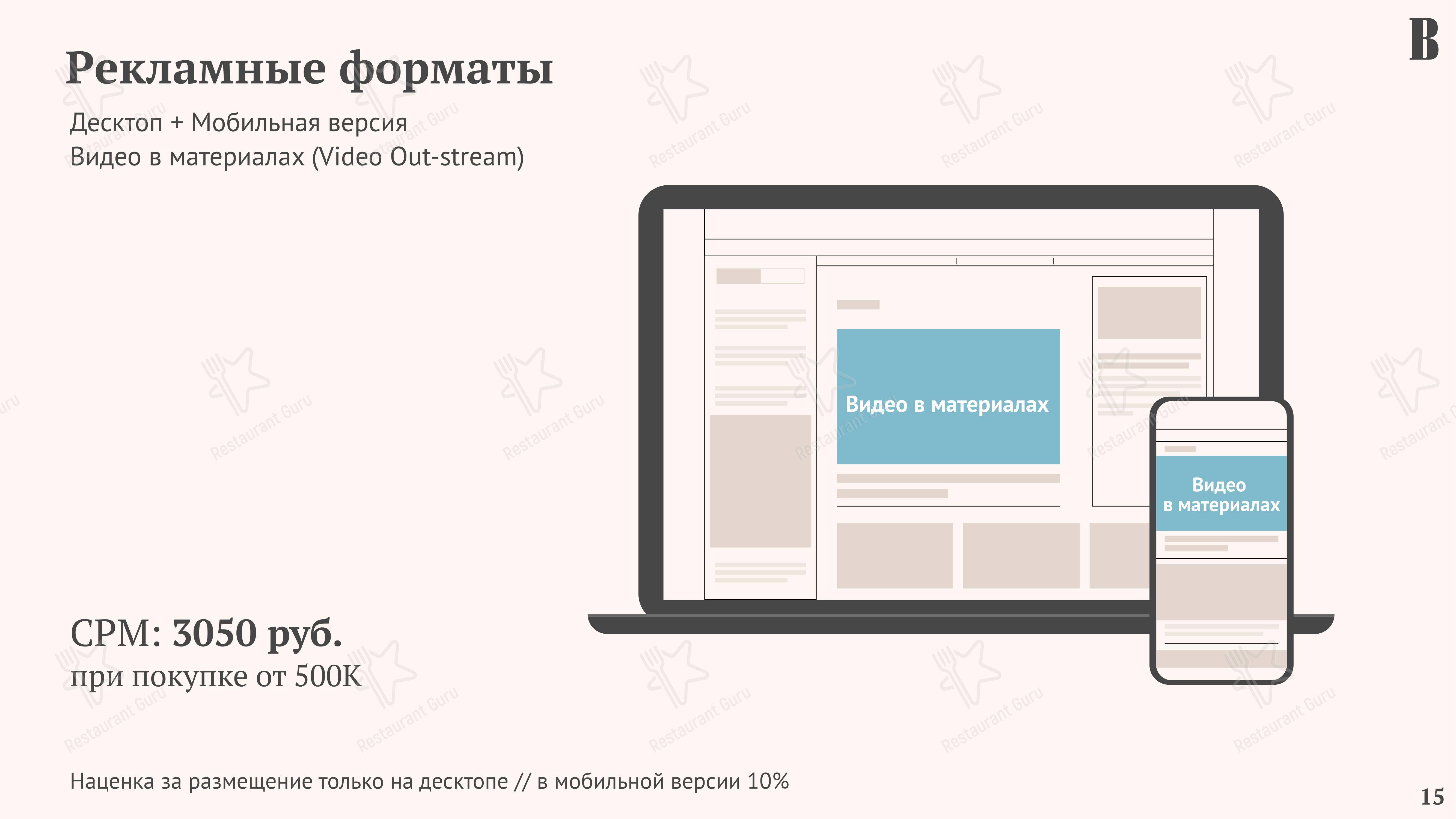 Крафт меню ресторана Les Menus Par Pierre в Москве