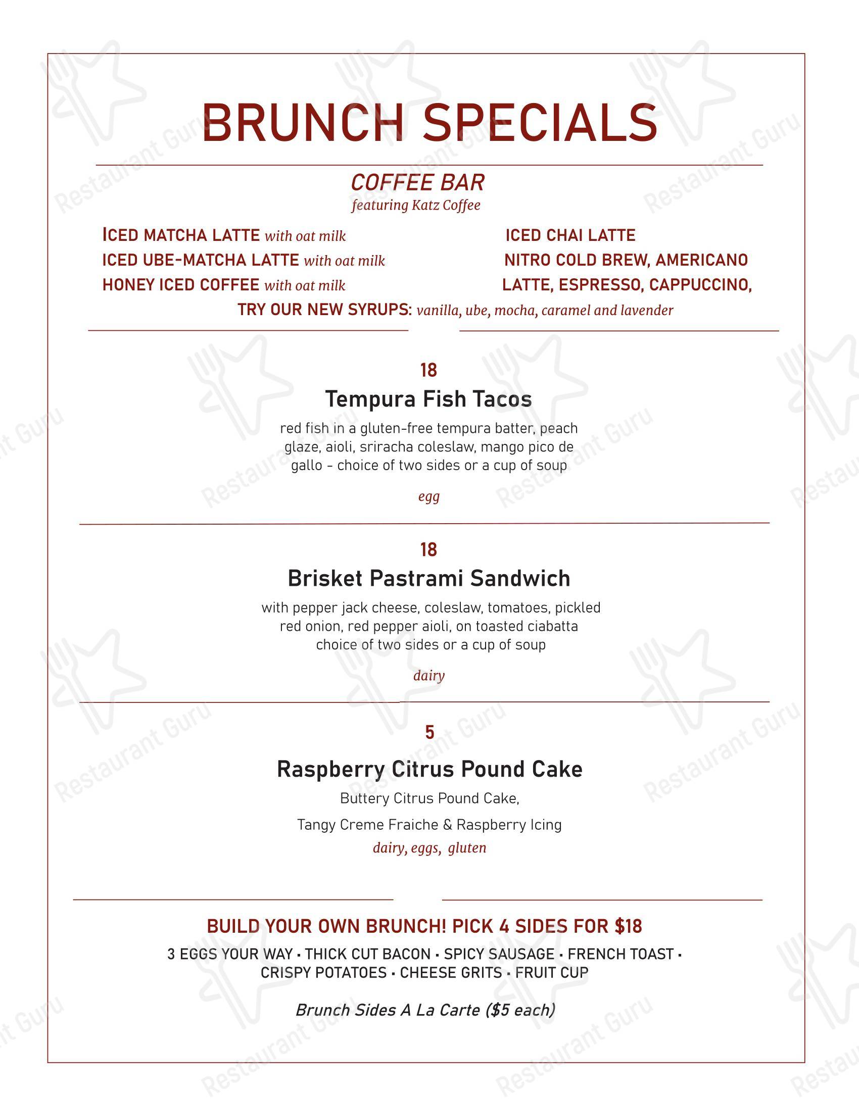 Меню ресторана Local Foods - Rice Village - Group Booking Menu