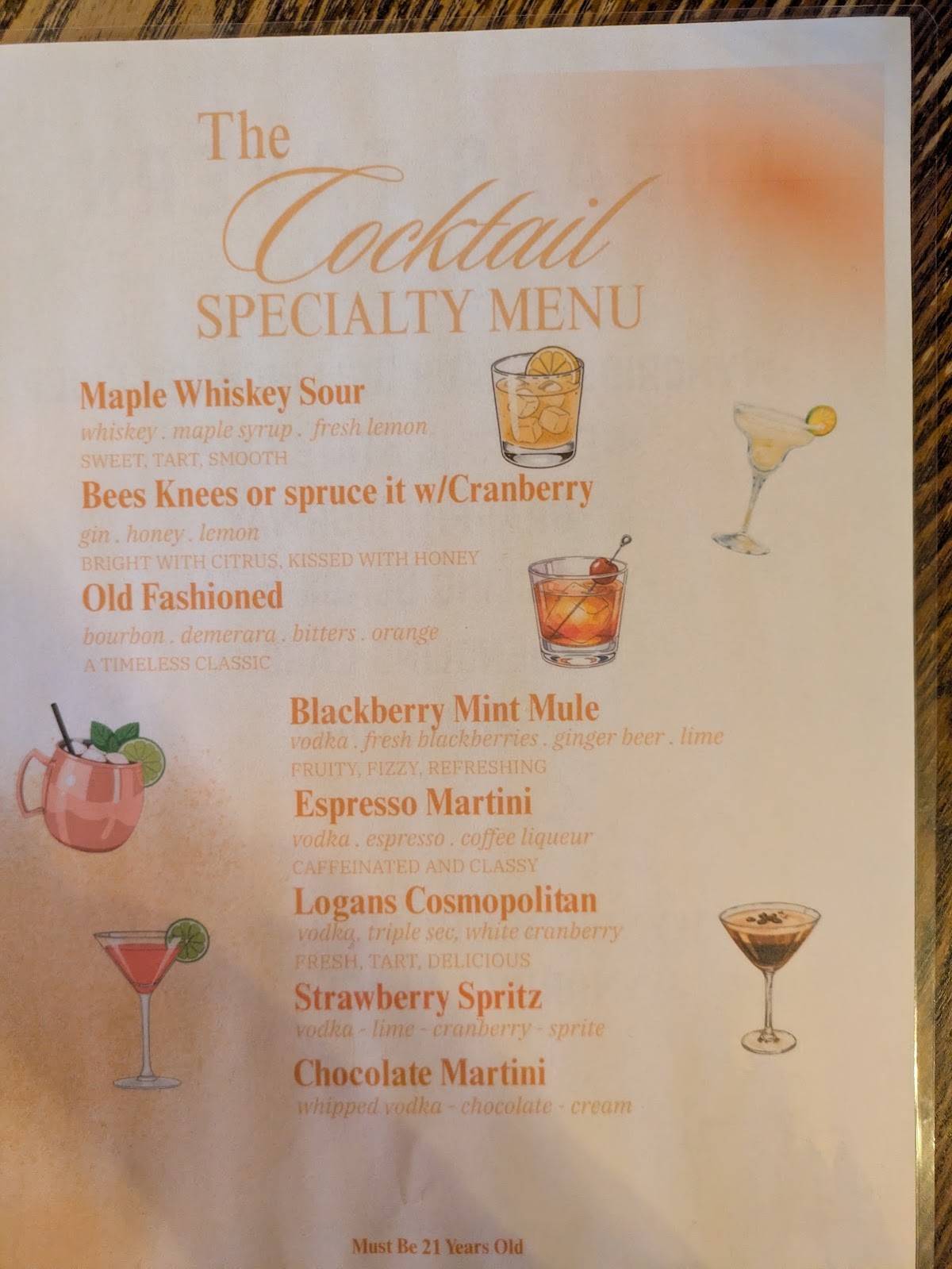 Logan's Tavern меню