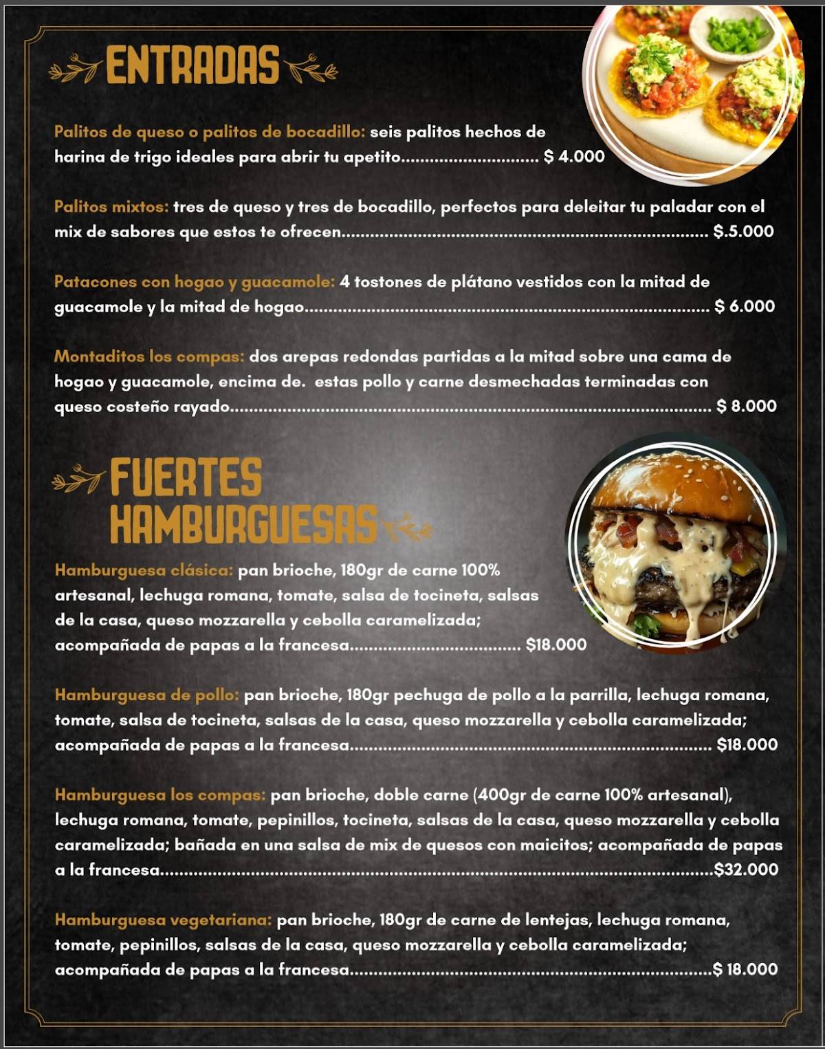 Los Compas Gastrobar меню