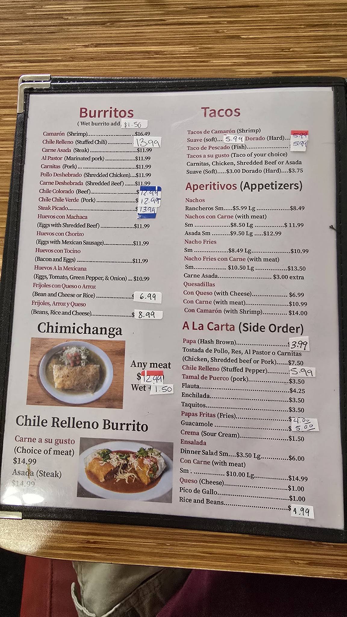 Los Dos Pablos Restaurante меню