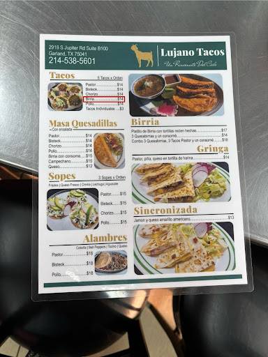 Lujano Tacos меню