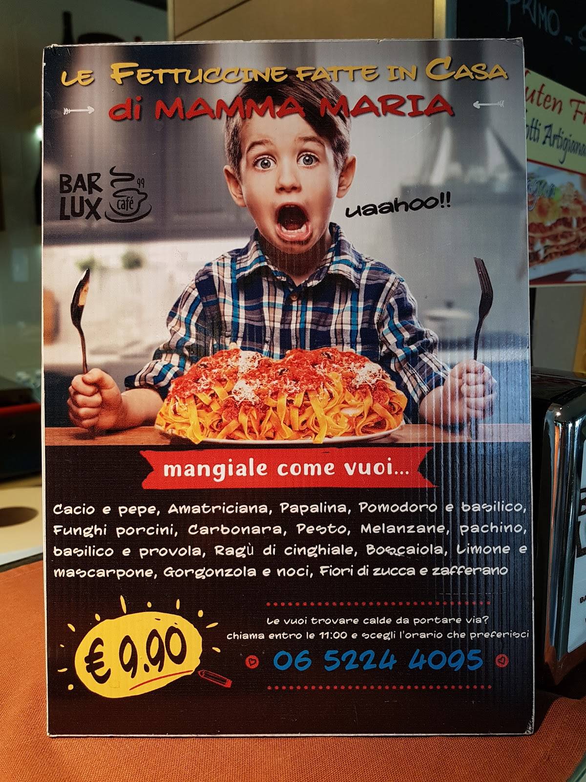 Lux Bar (Barabba) меню
