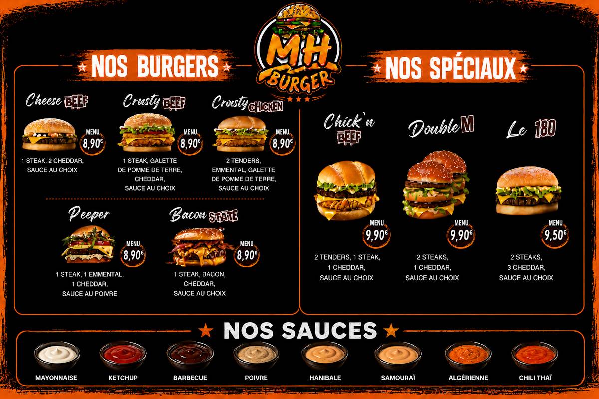MH BURGER меню