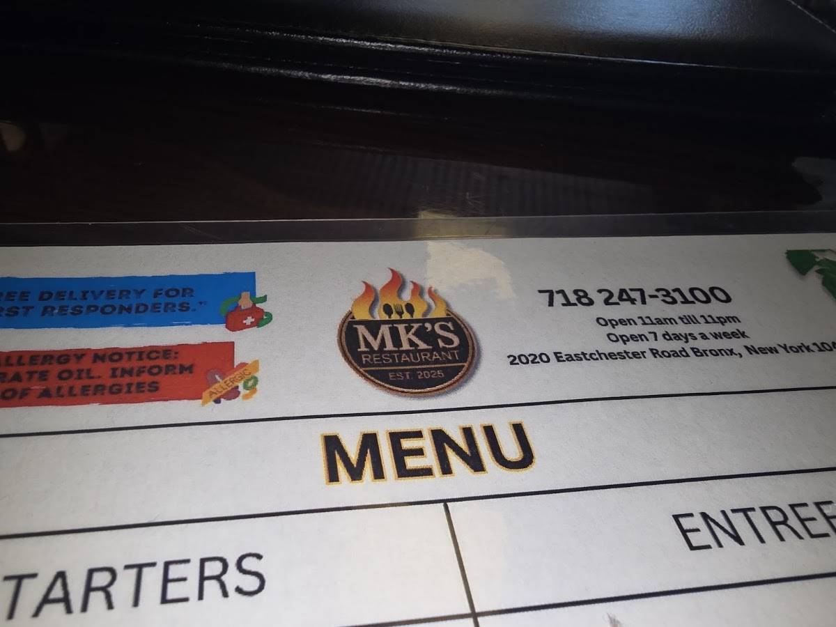 MK’s Restaurant меню