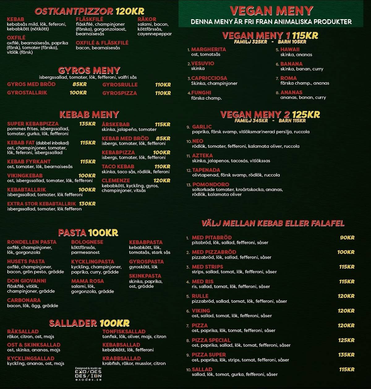 Malmabergsrondellens pizzeria AB меню