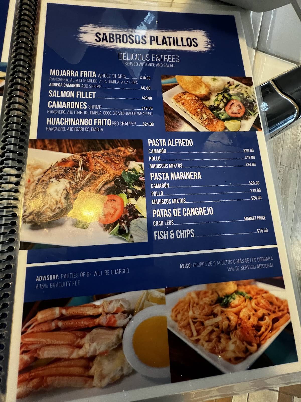 Mariscos El BarCo 2 меню