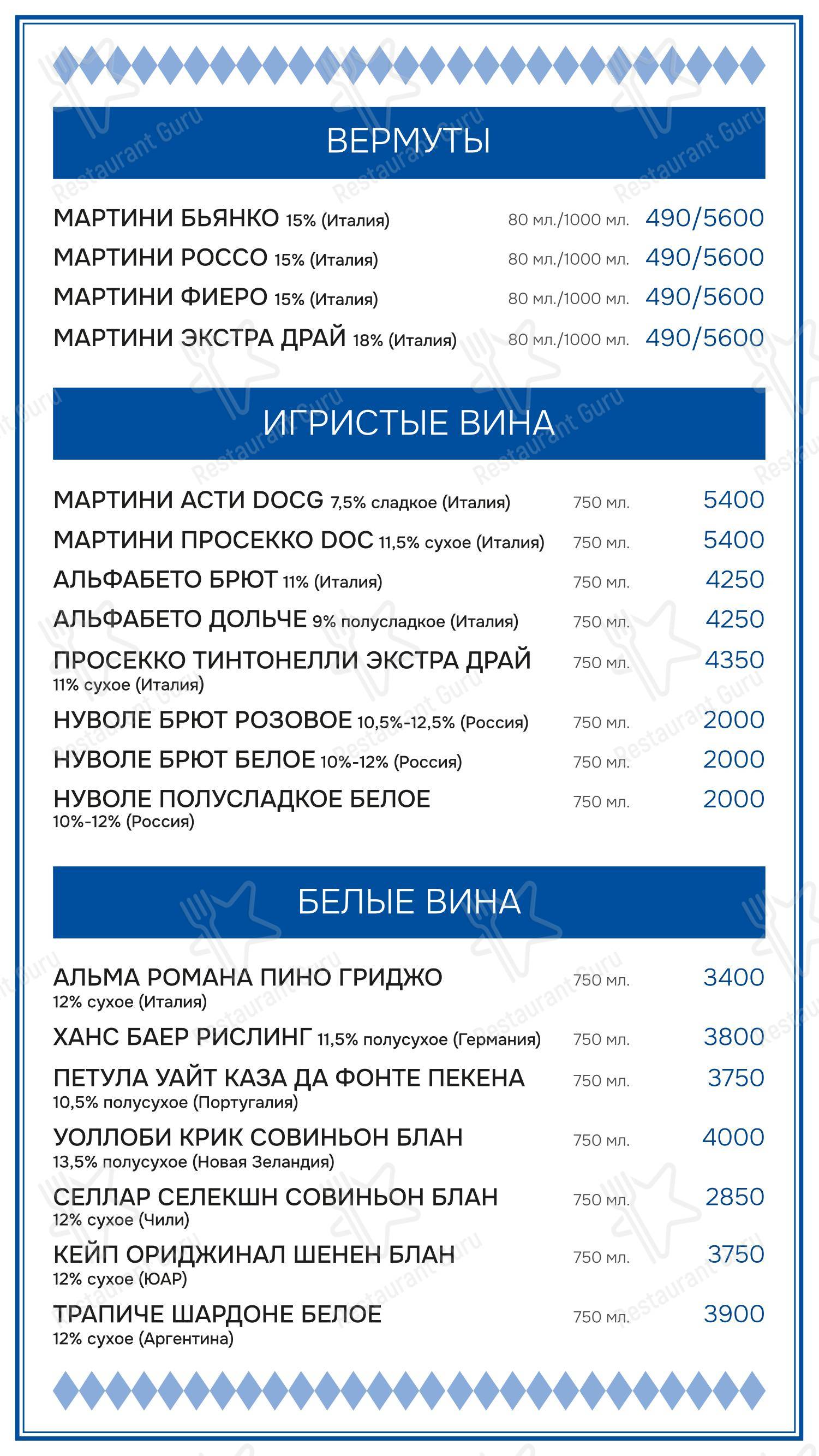 Максимилианс в Казани - Меню напитков