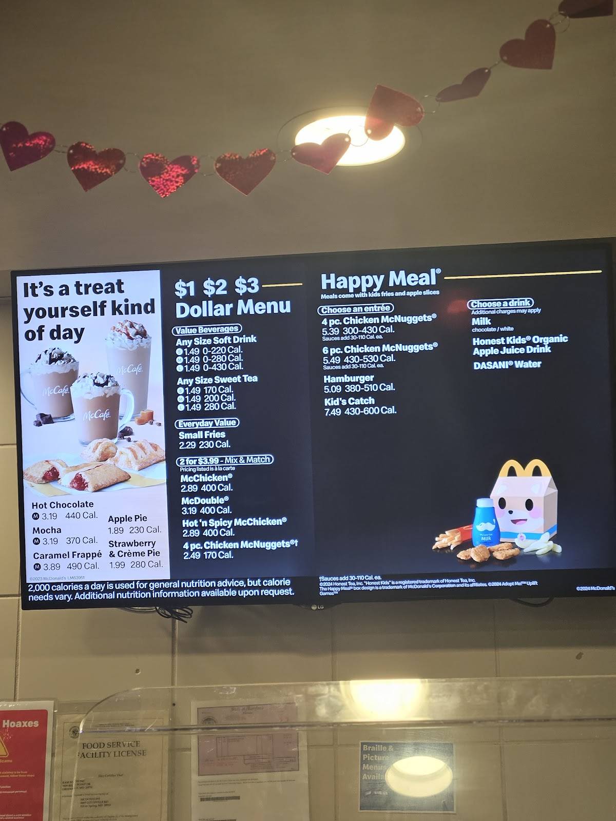 McDonald's меню
