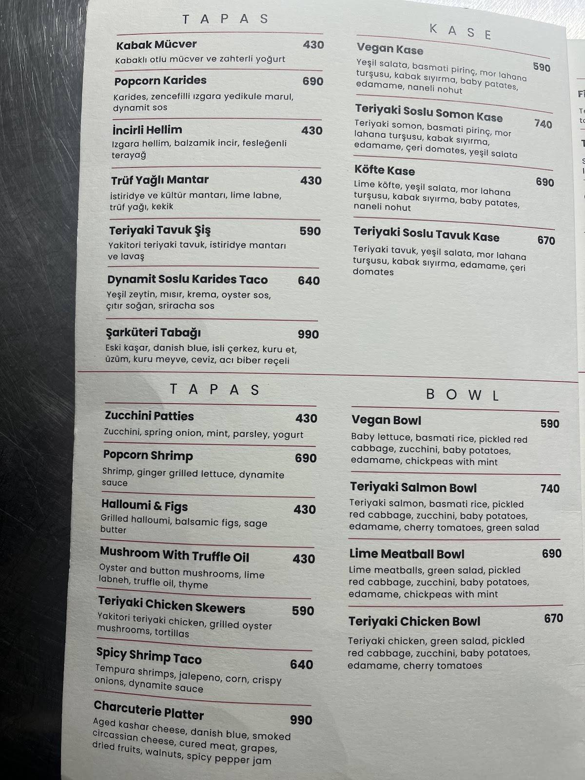 Mellow Kitchen & Cocktails меню