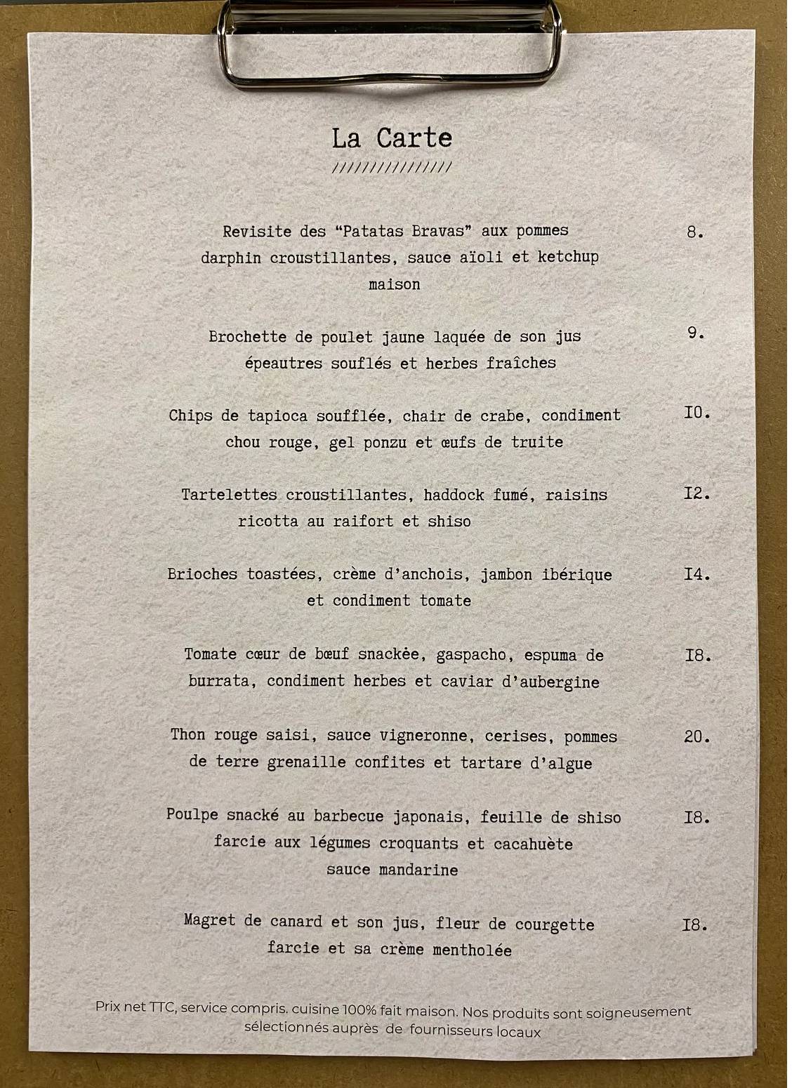Méréo - Restaurant Gastronomique à Rennes меню