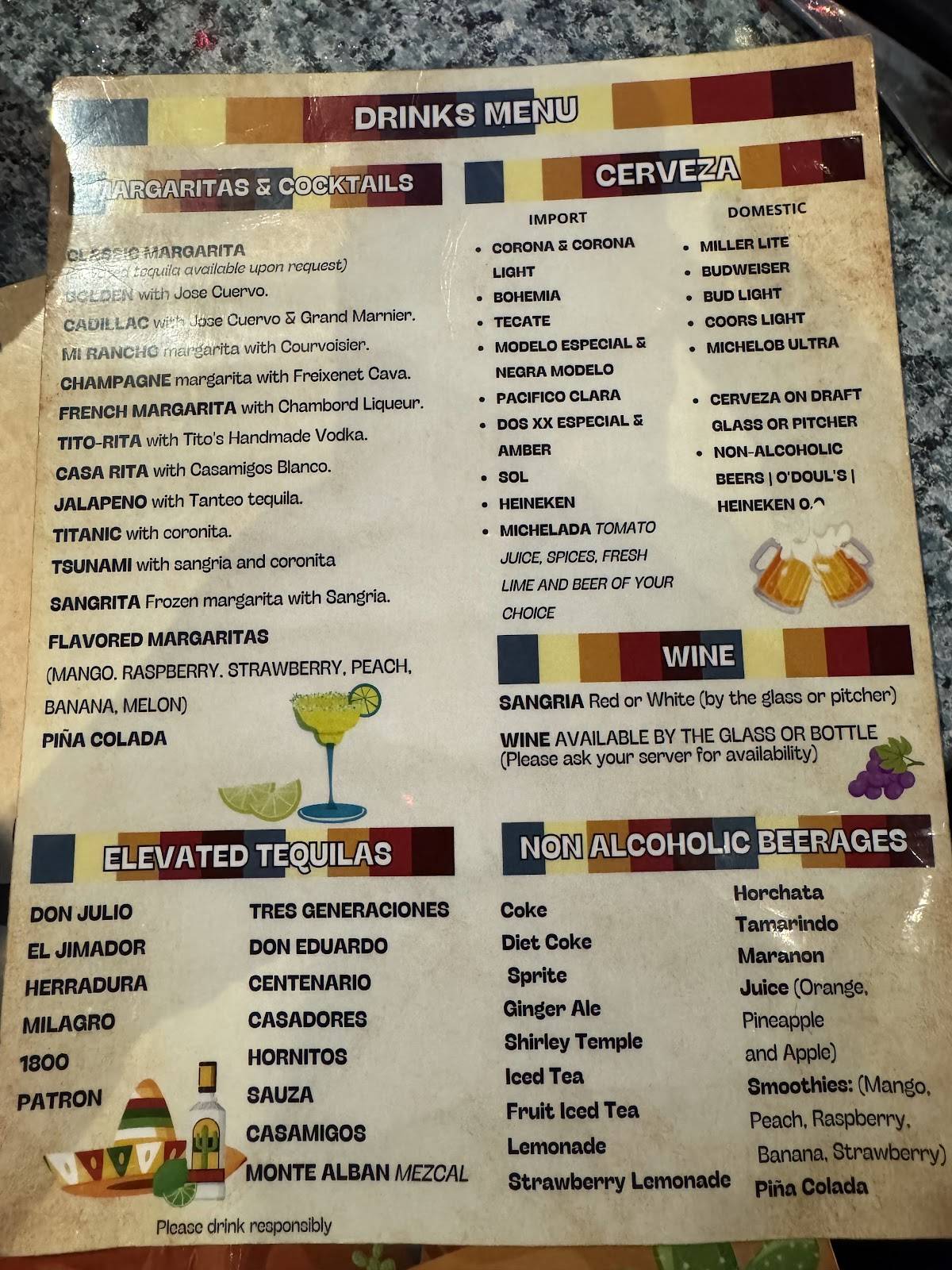 Mi Rancho меню