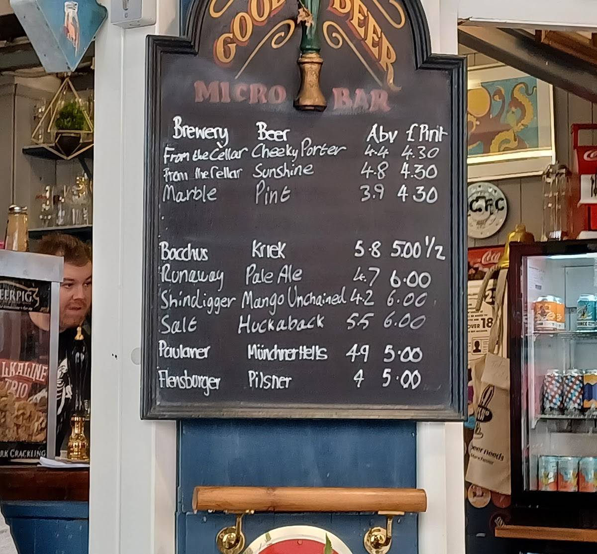 Micro Bar меню