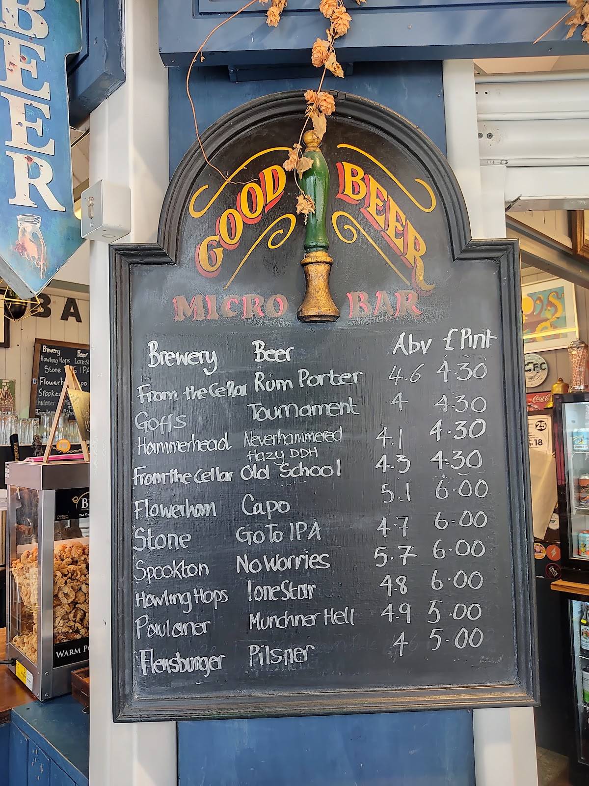 Micro Bar меню