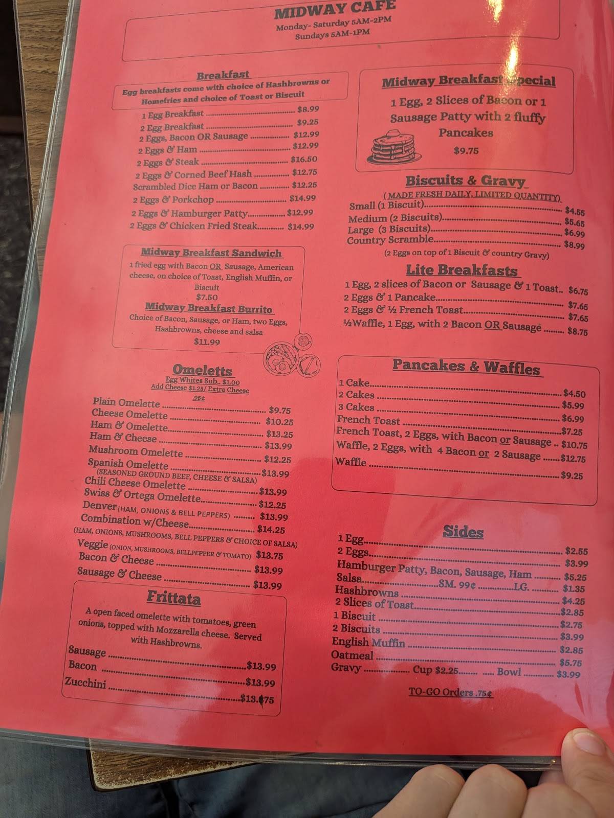 Midway Cafe меню