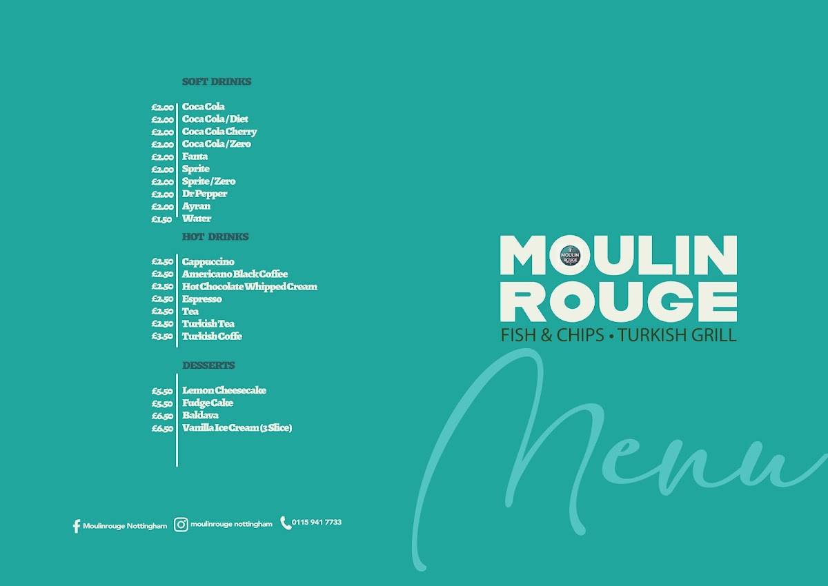 Moulin Rouge меню