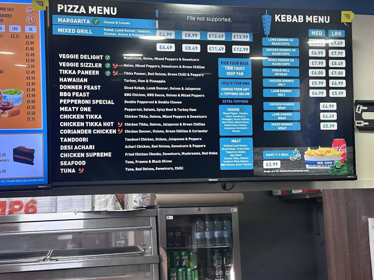 Mr Cod & Pizza меню