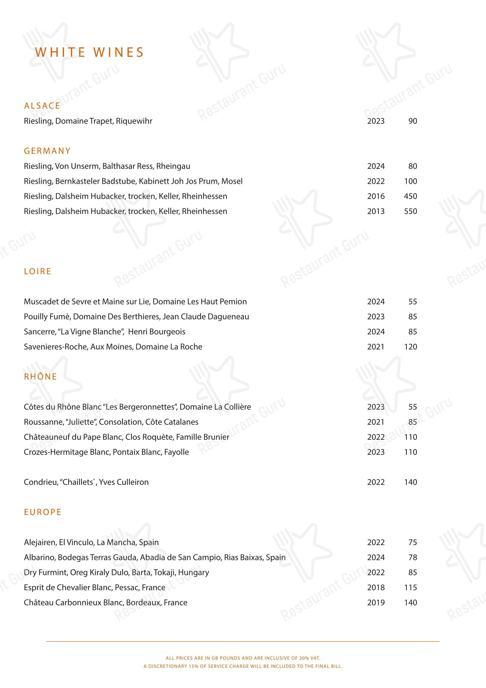 Group Booking Menu ресторана NIJŪ