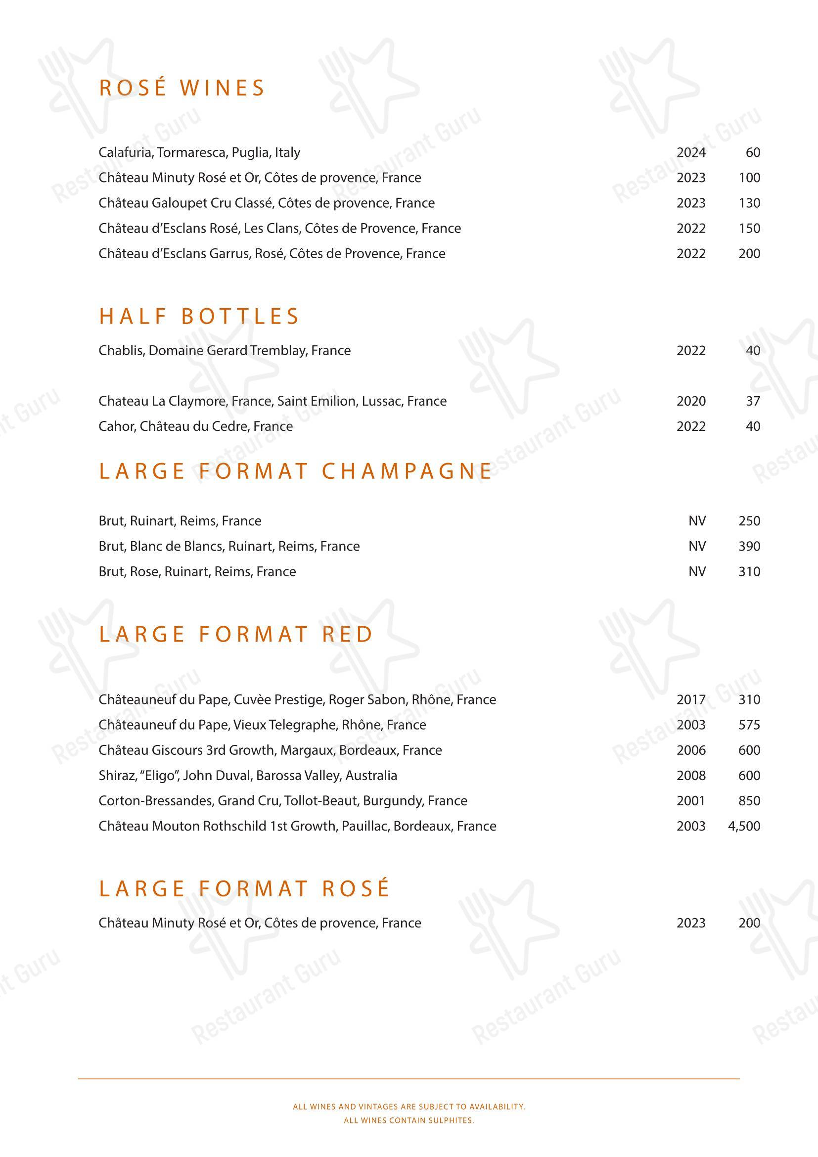 Меню ресторана NIJŪ - Group Booking Menu