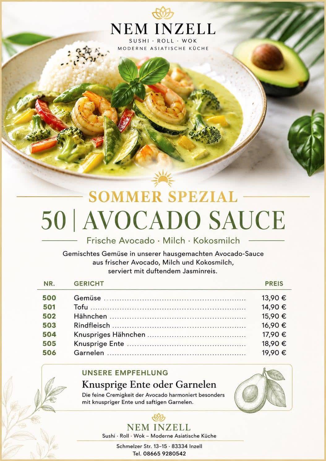 Nem Inzell Restaraunt меню