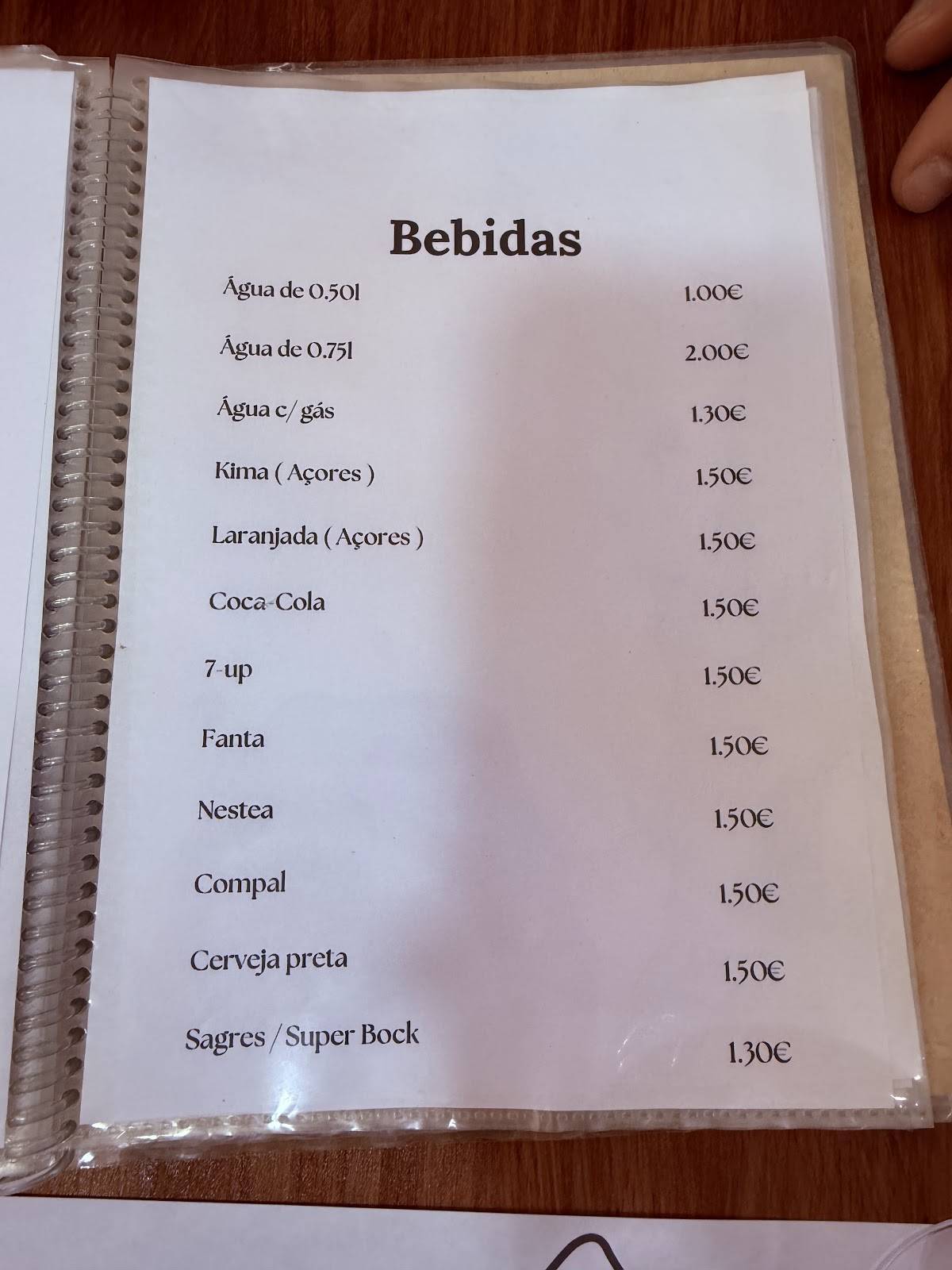 O Branquinho меню