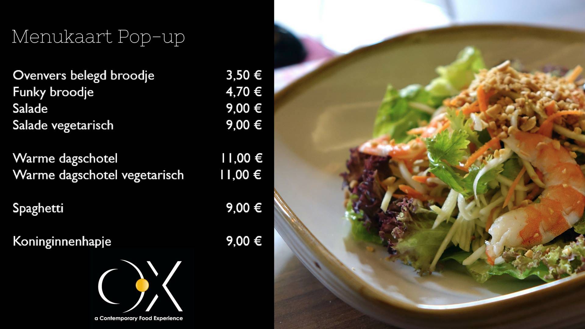 OX Antwerp меню