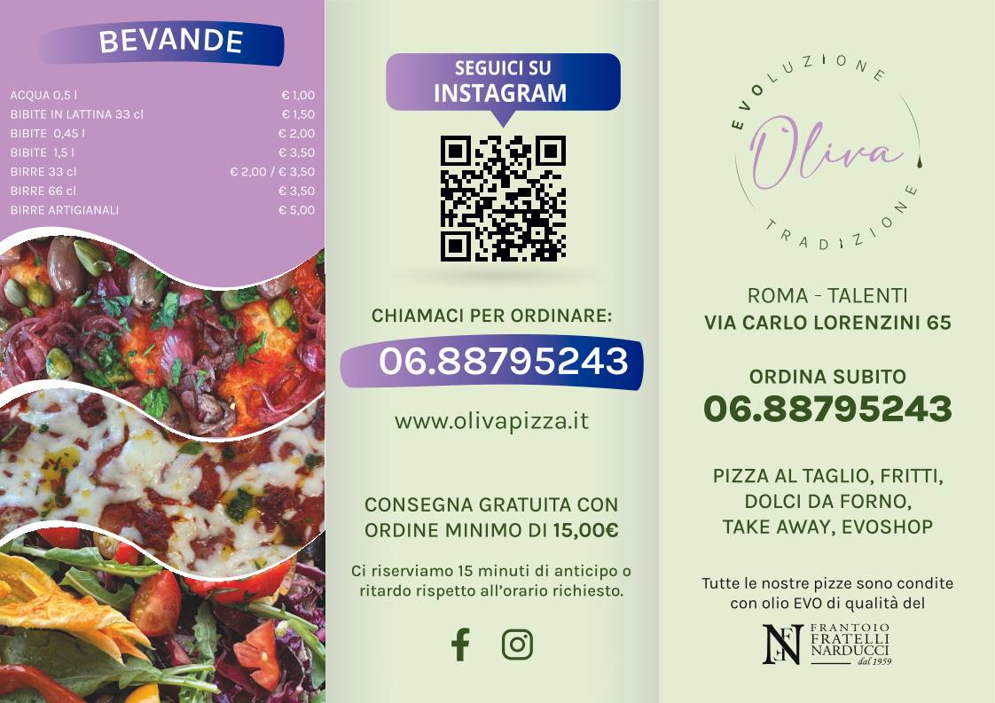 Oliva Pizza - Roma Talenti меню