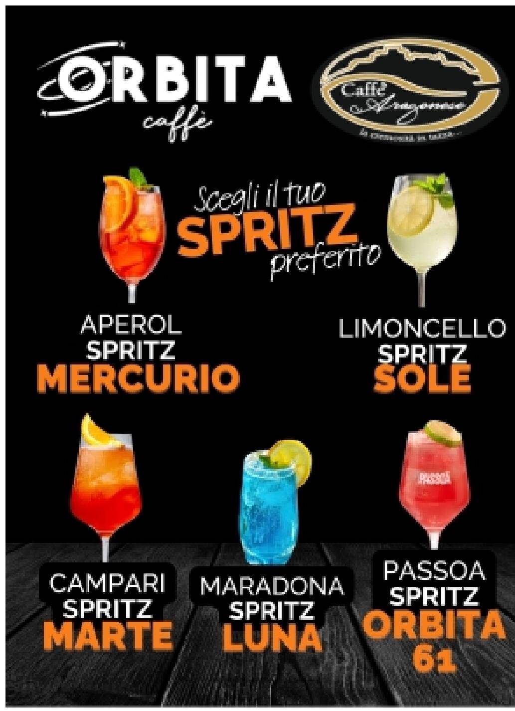 Orbita caffe меню