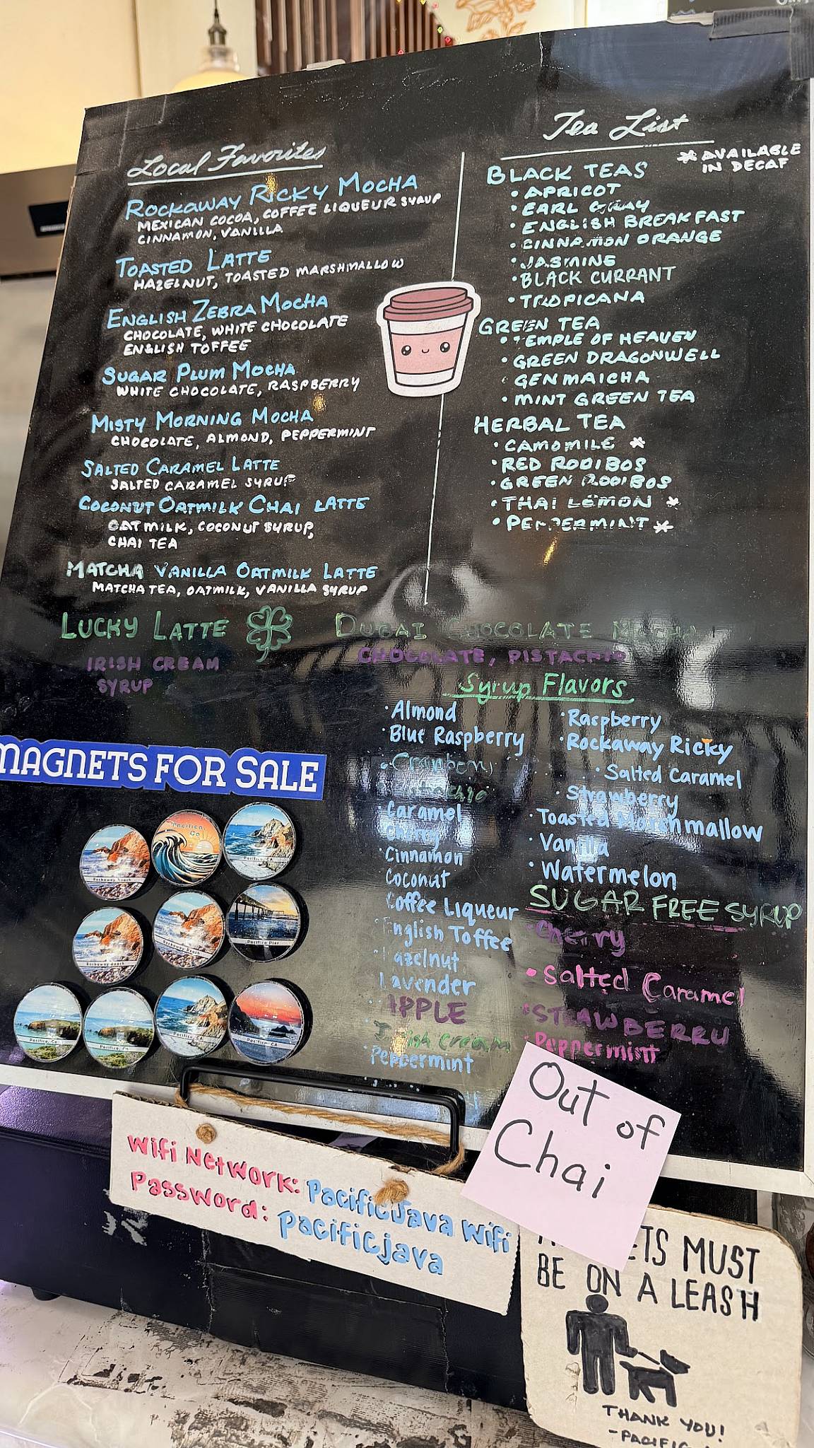 Pacific Java Cafe меню