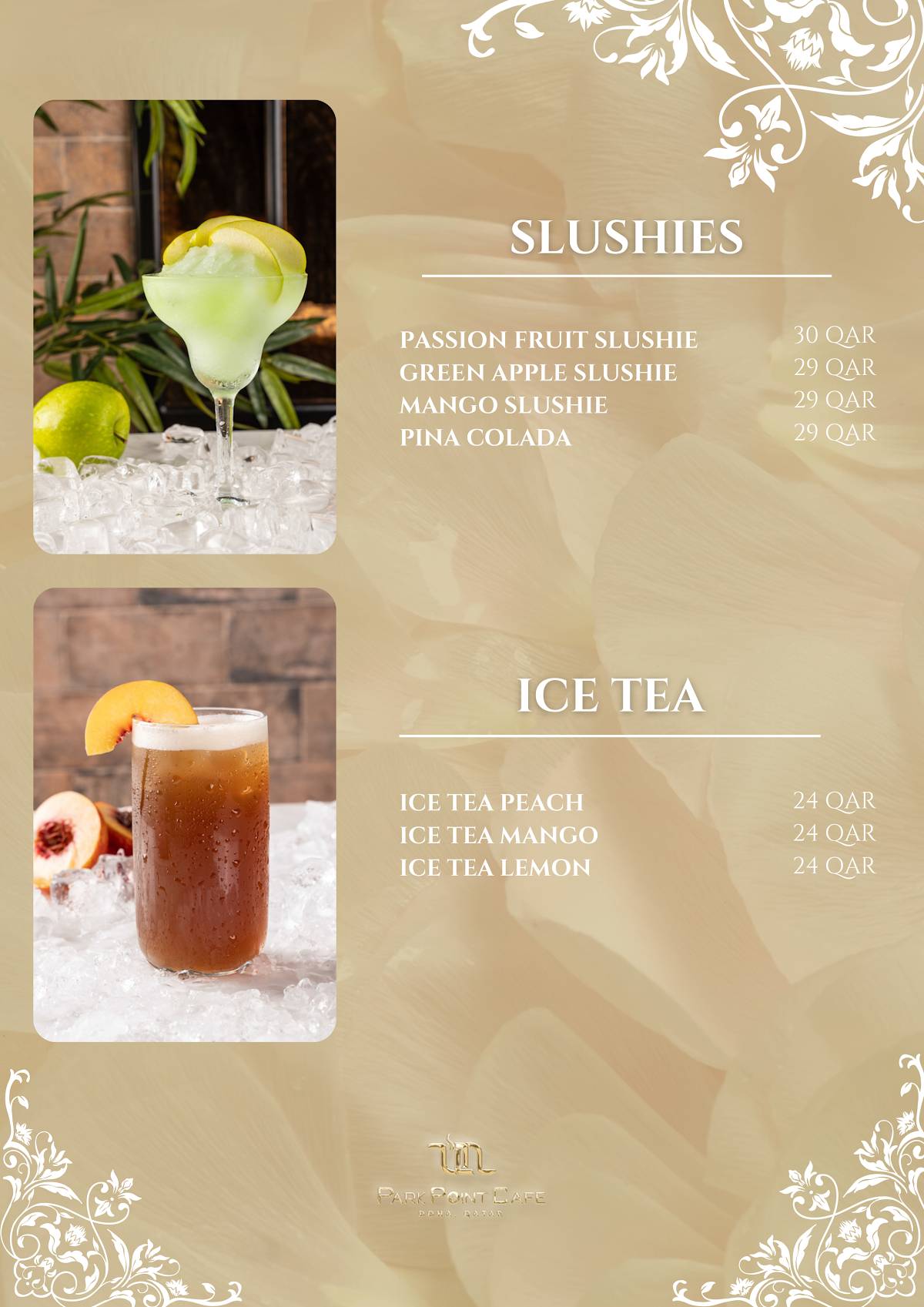 Park Point Cafe меню