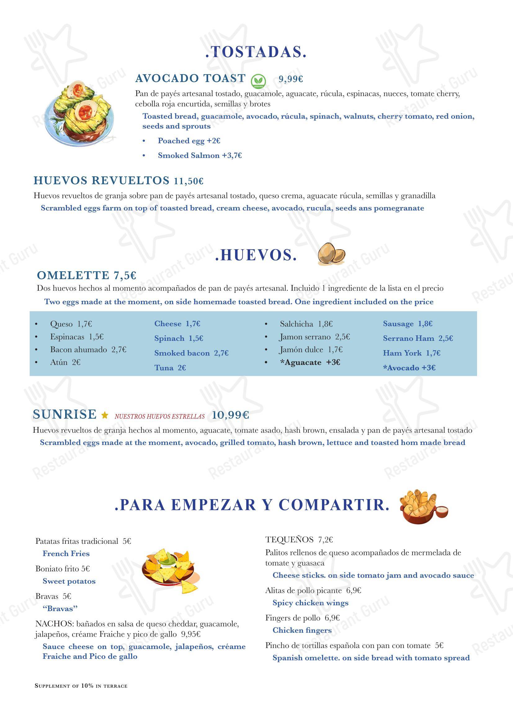 Patchwork Concept Bar - Brunch в Барселоне - Меню напитков