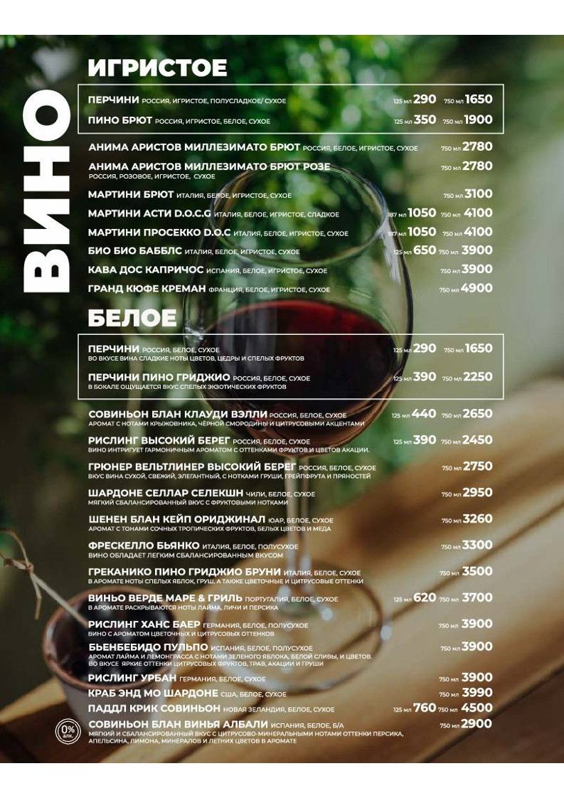 Перчини меню