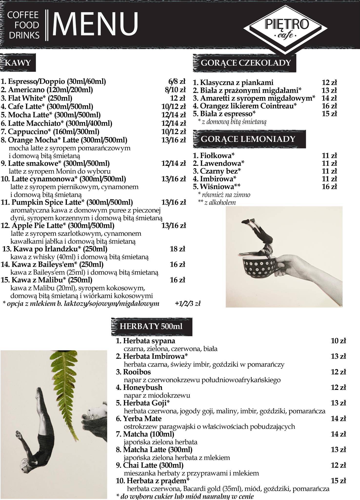 Piętro Cafe меню