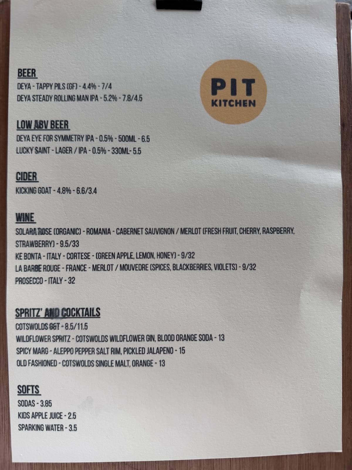 Pit Kitchen меню