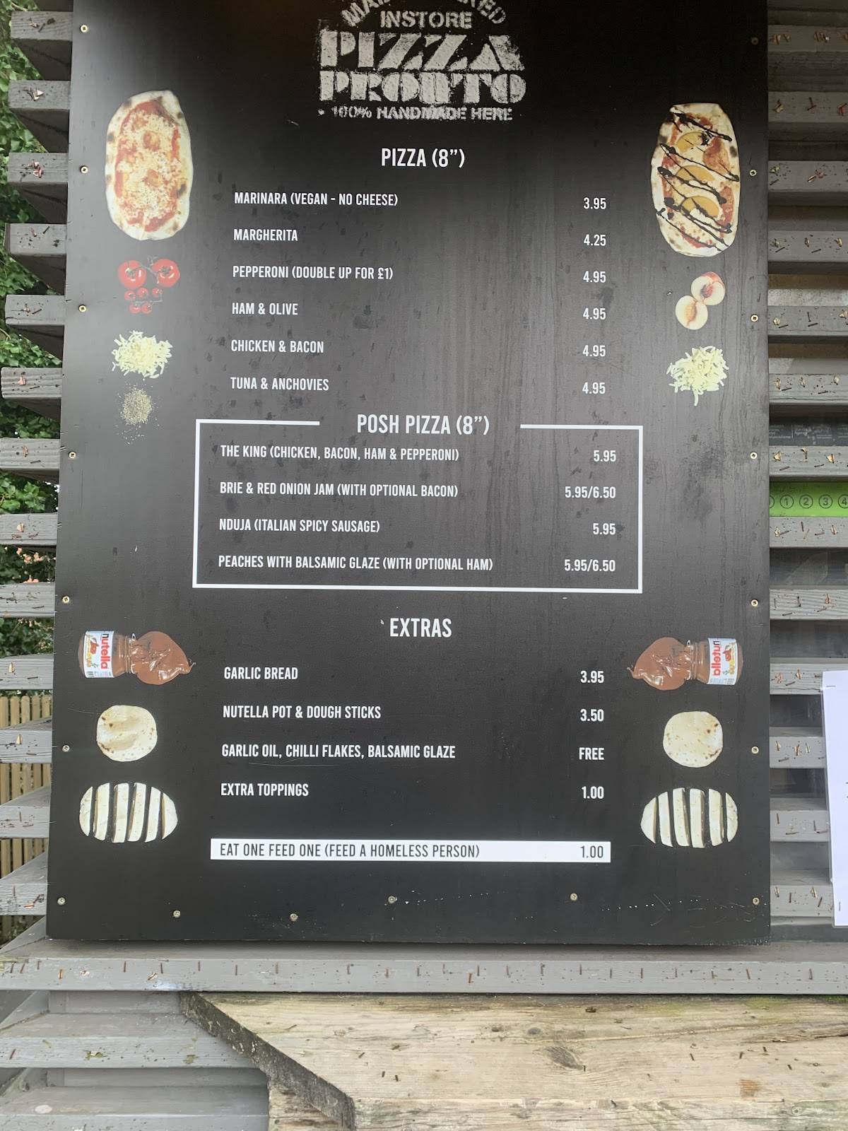 Pizza Pronto меню
