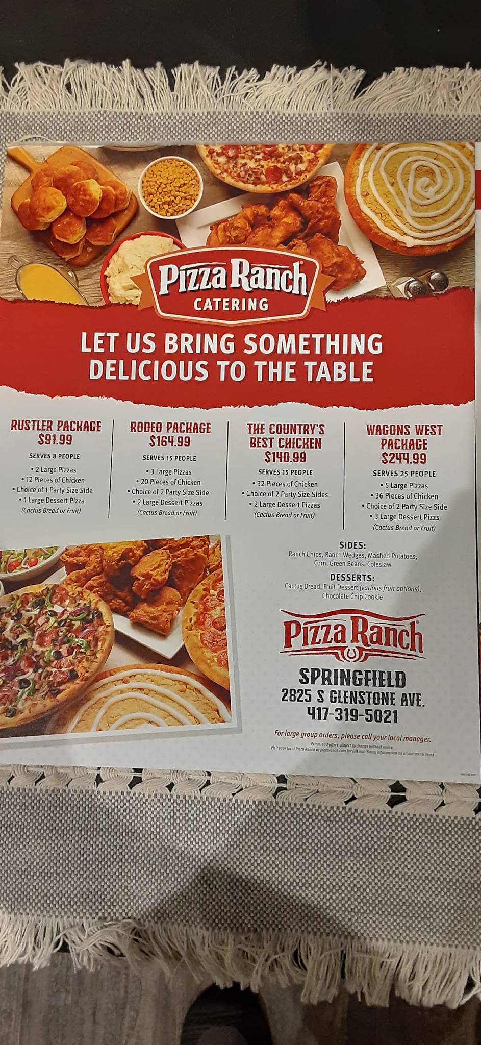 Pizza Ranch меню