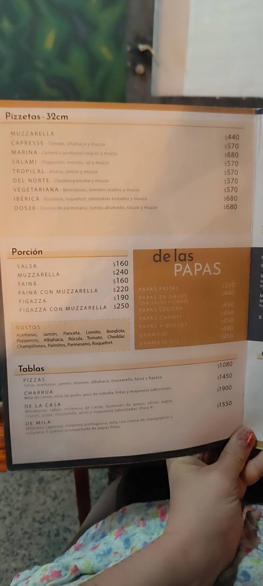 Pizzería DOS36 меню