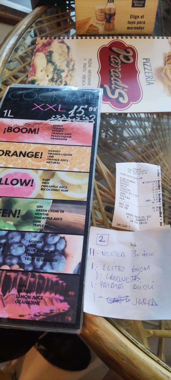 Pizzeria Paradís меню