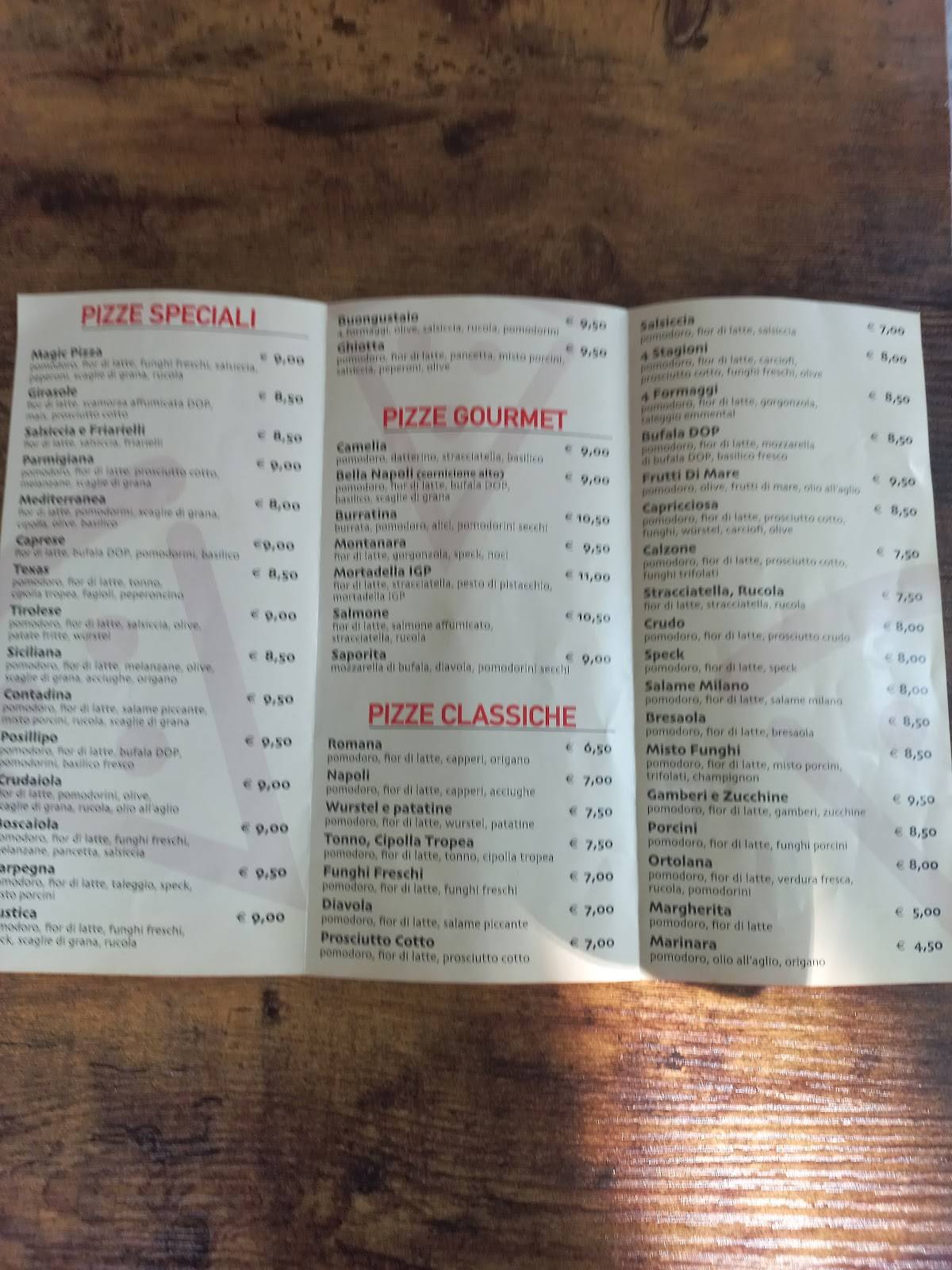 Pizzeria Peperosso меню